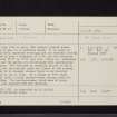 Cardrona House, Dovecot, NT33NW 29, Ordnance Survey index card, page number 1, Recto