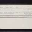 Hangingshaw Rig, NT33SE 4, Ordnance Survey index card, Recto