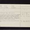 Fethan, NT33SW 11, Ordnance Survey index card, Recto