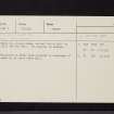 Lot's Wife', Dewar Hill, NT34NE 2, Ordnance Survey index card, Recto