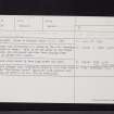 'Piper Of Peebles Grave', Burntshiel Rig, NT34NW 1, Ordnance Survey index card, Recto