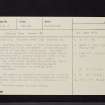 Glentress Tower, NT34SW 2, Ordnance Survey index card, Recto