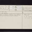 Kirn Law, NT34SW 9, Ordnance Survey index card, page number 1, Recto
