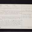 Borthwick Hall, NT35SE 9, Ordnance Survey index card, Recto