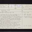 Elphinstone Tower, NT36NE 2, Ordnance Survey index card, page number 1, Recto