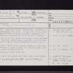 Chalkieside, NT36NE 7, Ordnance Survey index card, page number 1, Recto