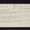 Newton, Bell's Law, NT36NW 2, Ordnance Survey index card, page number 1, Recto
