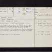 Woolmet House, NT36NW 36, Ordnance Survey index card, page number 1, Recto