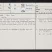 Cockenzie, Salt Pans, NT37NE 1, Ordnance Survey index card, page number 1, Recto