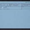 Prestonpans, Preston Grange, NT37SE 2, Ordnance Survey index card, Recto