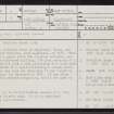 Prestonpans, Hamilton House, NT37SE 4, Ordnance Survey index card, page number 1, Recto