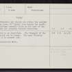 Prestonpans, Preston Cross, NT37SE 8, Ordnance Survey index card, page number 2, Verso