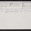 Prestongrange, Morrison's Haven, NT37SE 12, Ordnance Survey index card, Recto