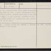 Prestongrange, Morrison's Haven, NT37SE 12, Ordnance Survey index card, page number 4, Verso
