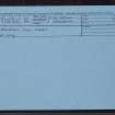 Prestonpans, High Street, NT37SE 16, Ordnance Survey index card, Recto