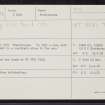 Prestonpans, High Street, NT37SE 16, Ordnance Survey index card, Recto