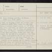 Midfield Mains, NT37SE 35, Ordnance Survey index card, page number 1, Recto