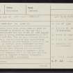 Inveresk, Musselburgh, Roman Fort, NT37SW 8, Ordnance Survey index card, page number 1, Recto