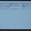 Inveresk, Musselburgh, NT37SW 13, Ordnance Survey index card, Recto