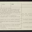 Inveresk, Musselburgh, NT37SW 21, Ordnance Survey index card, page number 2, Verso