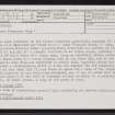 Inveresk, NT37SW 33, Ordnance Survey index card, page number 1, Recto