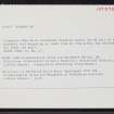 Woolmet, NT37SW 57, Ordnance Survey index card, Recto