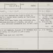 Denbeath, NT39NE 1, Ordnance Survey index card, page number 1, Recto