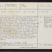 East Wemyss, Michael Cave, NT39NW 11, Ordnance Survey index card, page number 1, Recto