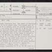 Penchrise Pen, NT40NE 5, Ordnance Survey index card, page number 1, Recto