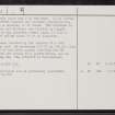 Penchrise Pen, NT40NE 5, Ordnance Survey index card, page number 2, Verso
