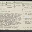 Burgh Hill, NT40NE 17, Ordnance Survey index card, page number 1, Recto