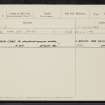 Slaidhills, NT40NW 11, Ordnance Survey index card, Recto