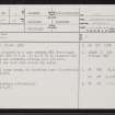 Pisgah Hill, NT41NE 5, Ordnance Survey index card, page number 1, Recto