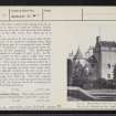 Branxholme Castle, NT41SE 13, Ordnance Survey index card, page number 4, Verso