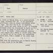 Hawick Motte, NT41SE 18, Ordnance Survey index card, page number 1, Recto