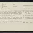 Milsington, NT41SW 20, Ordnance Survey index card, Recto