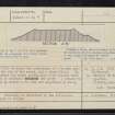Howden, Motte, NT42NE 1, Ordnance Survey index card, page number 3, Recto