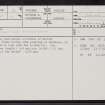 Haremoss, NT42NE 28, Ordnance Survey index card, page number 1, Recto