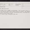 Haining Moss, NT42NE 46, Ordnance Survey index card, Recto