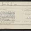 Bishop's Stone, NT42SW 6, Ordnance Survey index card, Recto