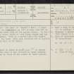 Galashiels, The Peel, NT43NE 22, Ordnance Survey index card, page number 1, Recto
