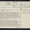Ashiestiel House, NT43NW 6, Ordnance Survey index card, page number 1, Recto