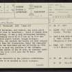 Old Fairnilee House, NT43SE 3, Ordnance Survey index card, page number 1, Recto