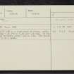 Howdenpot Burn, NT43SE 18, Ordnance Survey index card, Recto