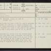 Torsonce House, NT44SE 4, Ordnance Survey index card, page number 1, Recto