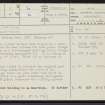 Gilston Peel, NT45NW 7, Ordnance Survey index card, page number 1, Recto