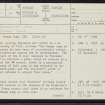 Channelkirk House, NT45SE 5, Ordnance Survey index card, page number 1, Recto