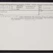 Overhowden, NT45SE 10, Ordnance Survey index card, Recto