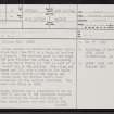 Saltoun Hall, NT46NE 8, Ordnance Survey index card, page number 1, Recto