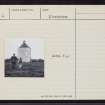 Whitburgh House, Dovecot, NT46SW 2, Ordnance Survey index card, Recto